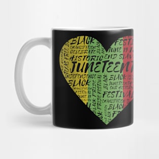 Juneteenth Heart African American Women Black History Pride Mug